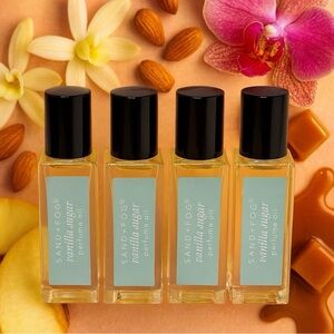 Sand + Fog Vanilla Sugar Scented Oil Roller 4x Mini .17oz Each Set Of 4 Layering